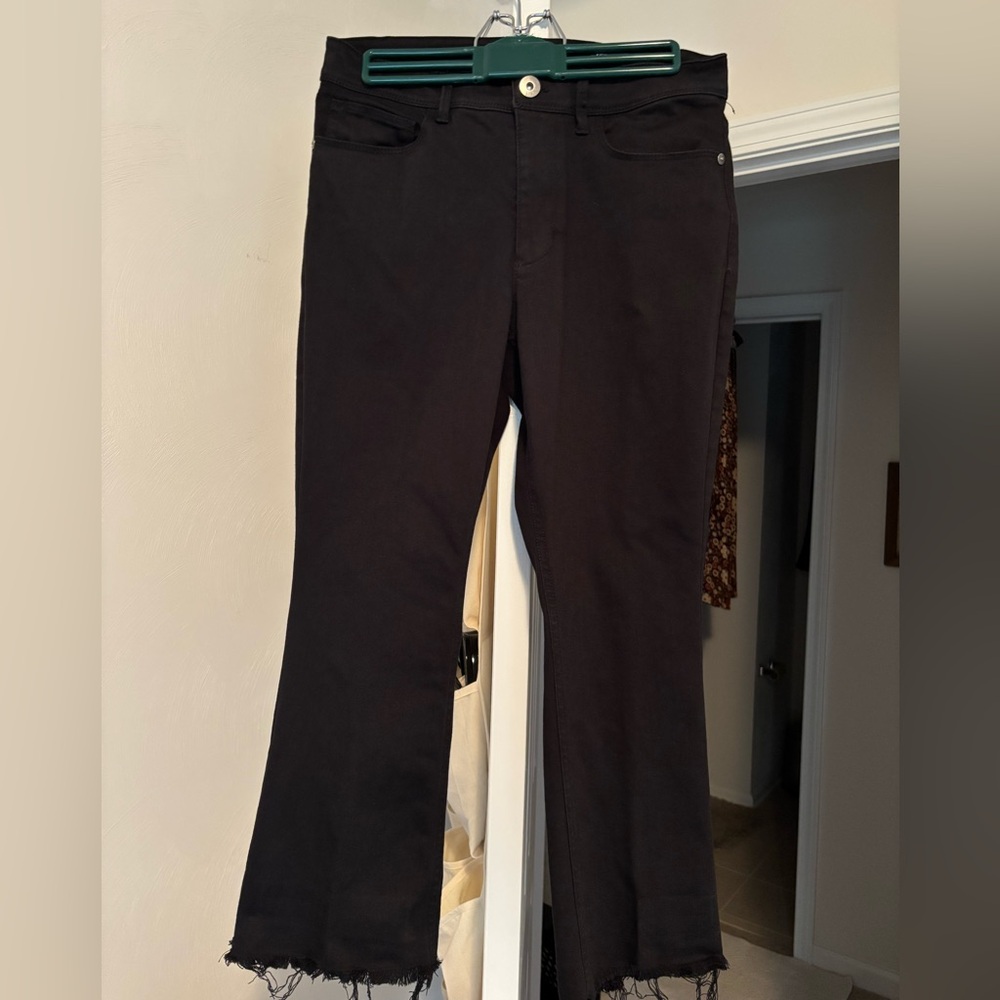 J. Jill Black Kick-Flare Crop Pants